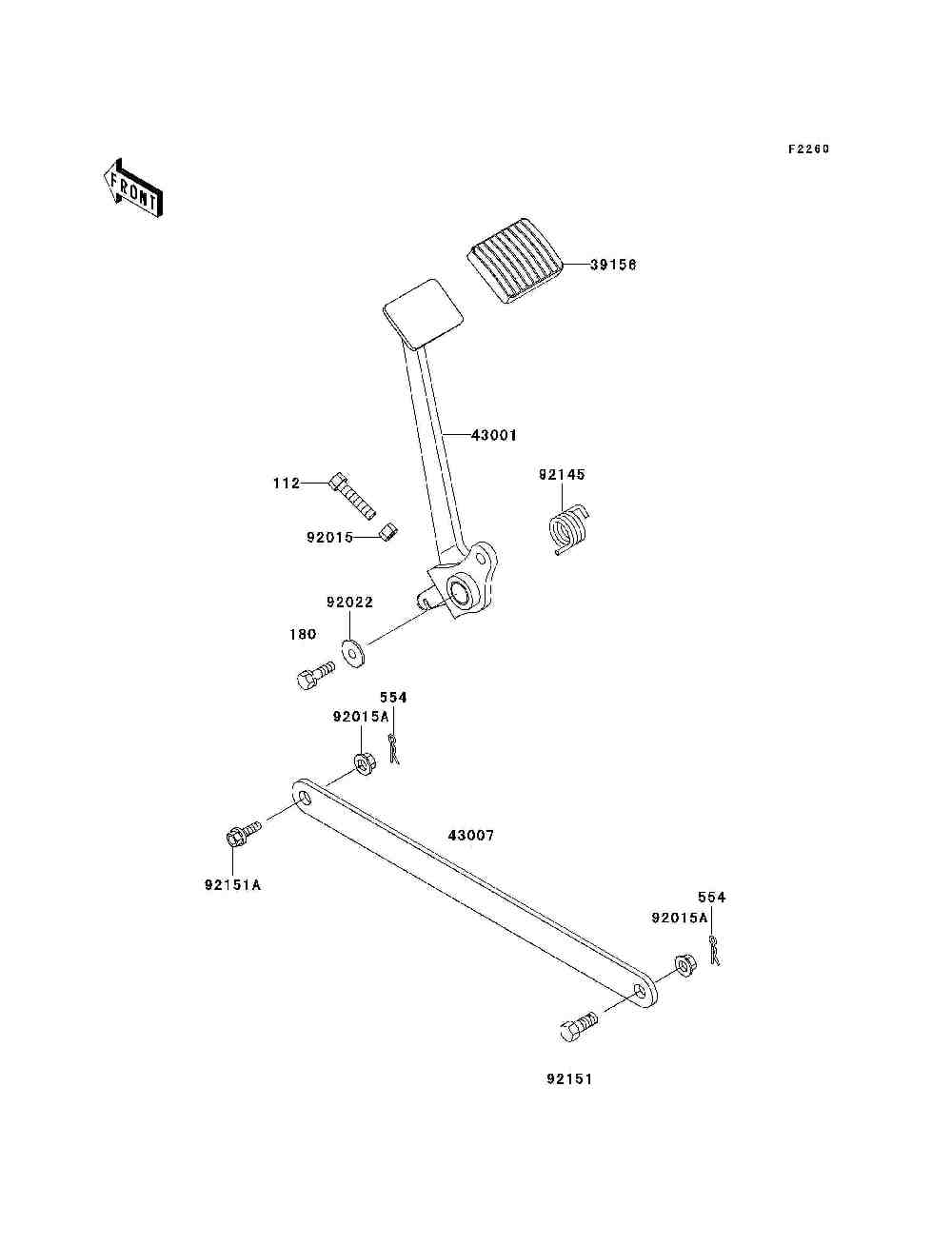 Brake pedal  torque link