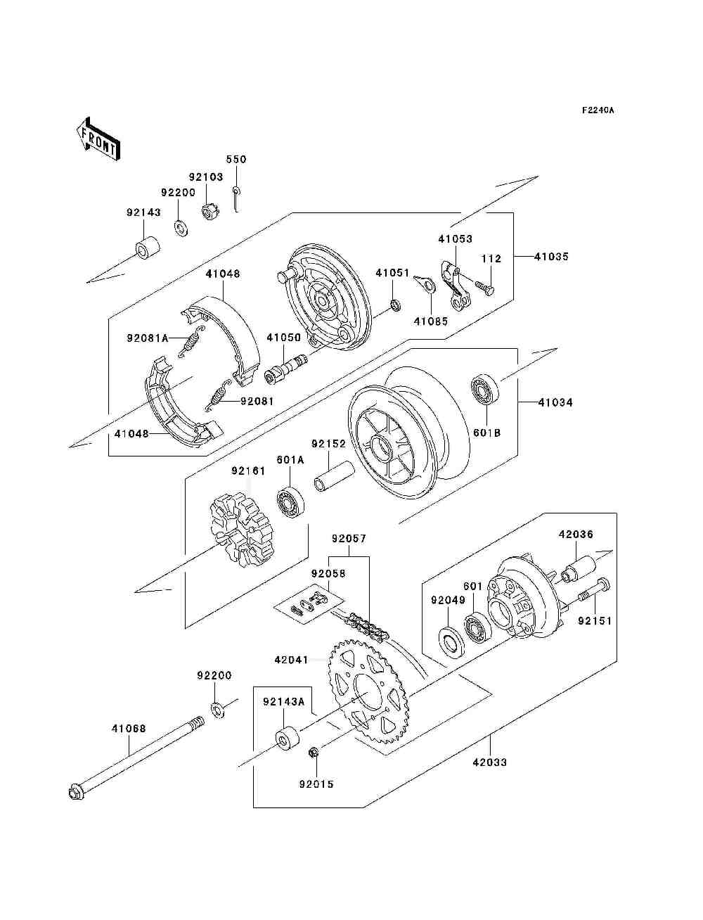 Rear wheel  chain(a7  a8)