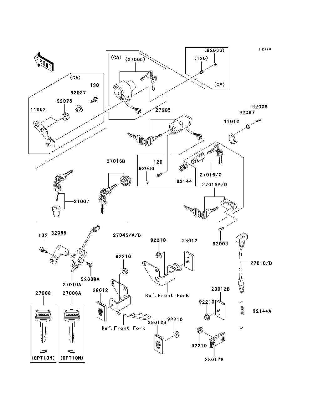 Ignition switch  locks  reflectors