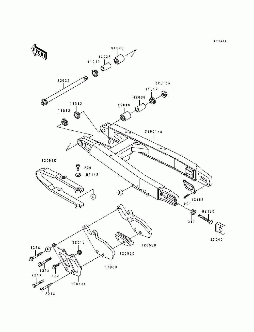 Swing arm(kx500-e2_e3)