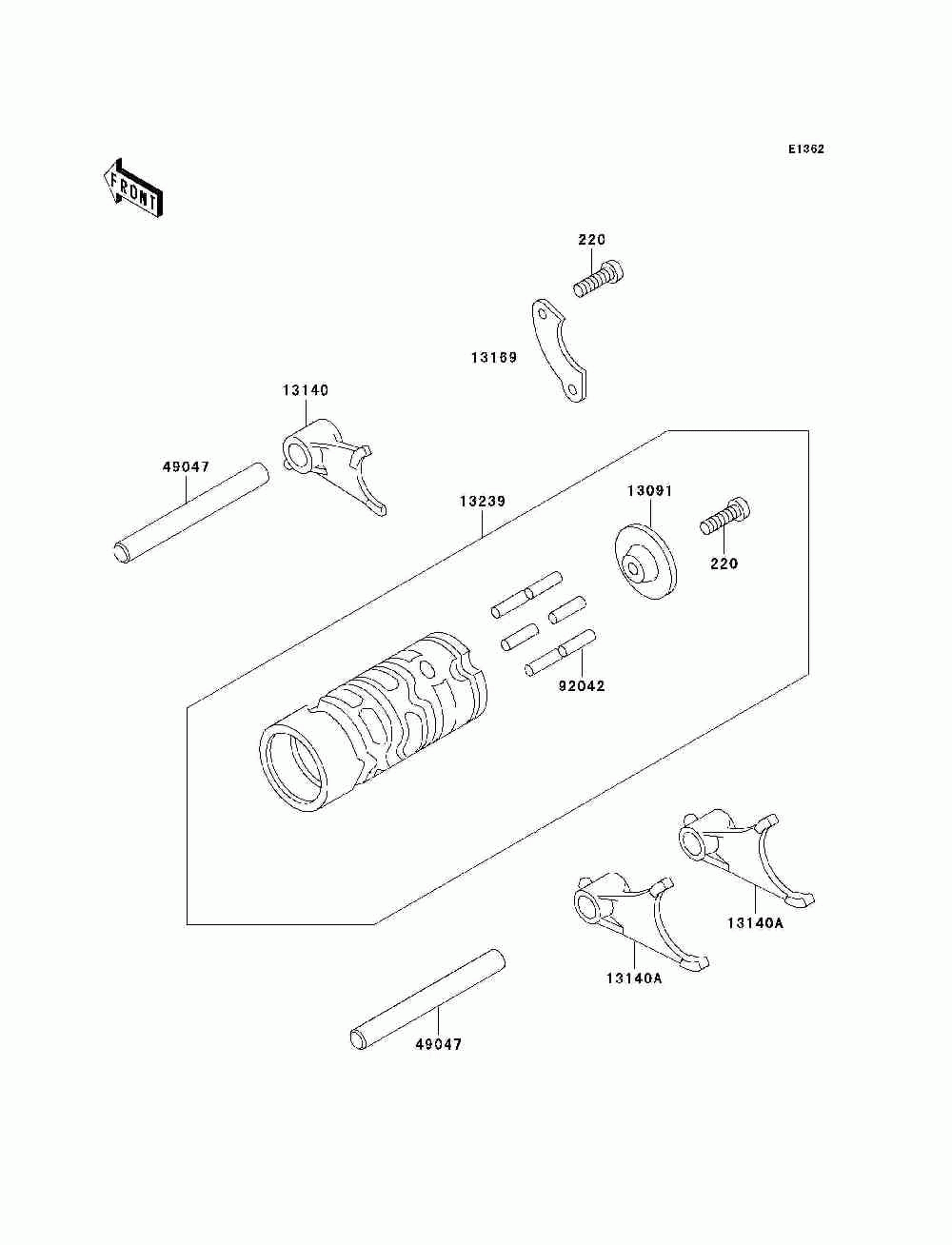 Gear change drum_shift fork(s)