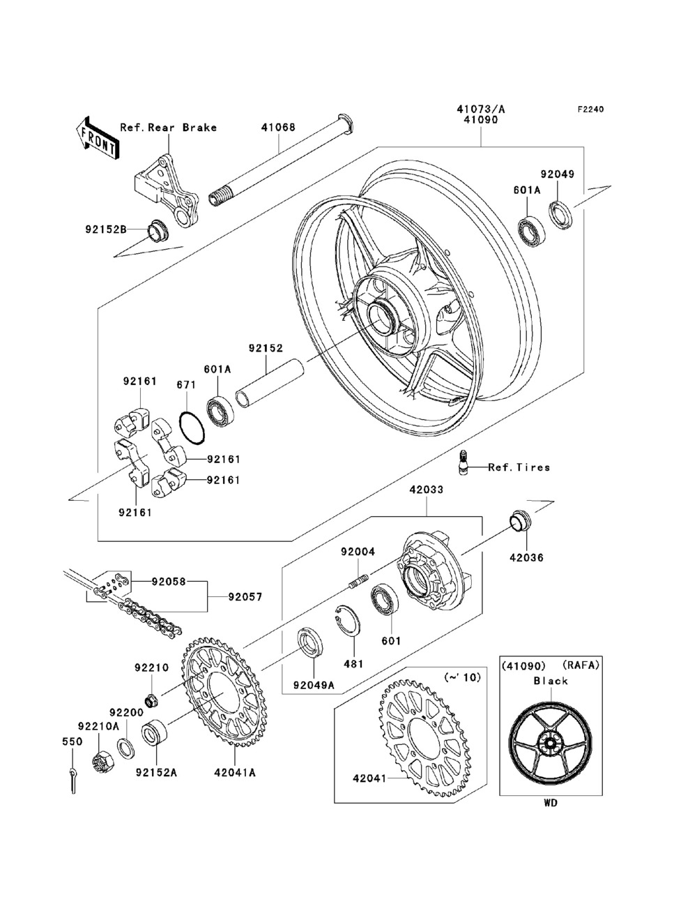 Rear wheel  chain