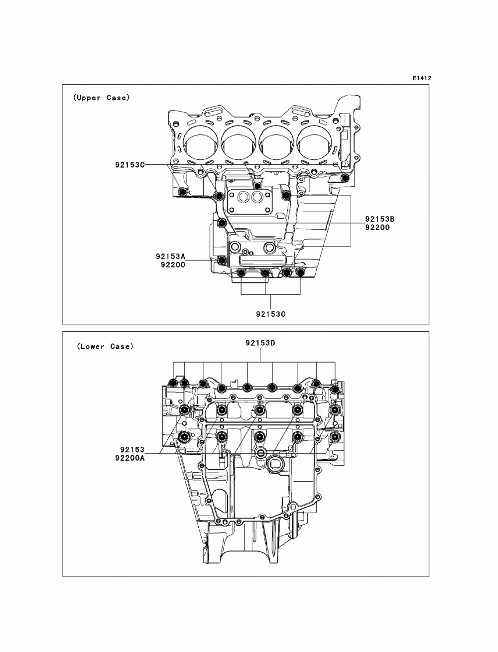 Crankcase bolt pattern