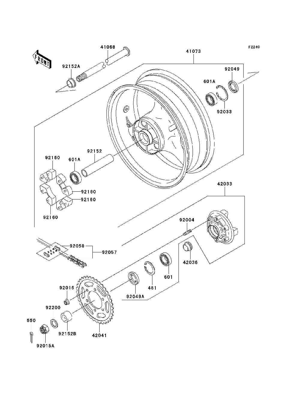 Rear wheel  chain