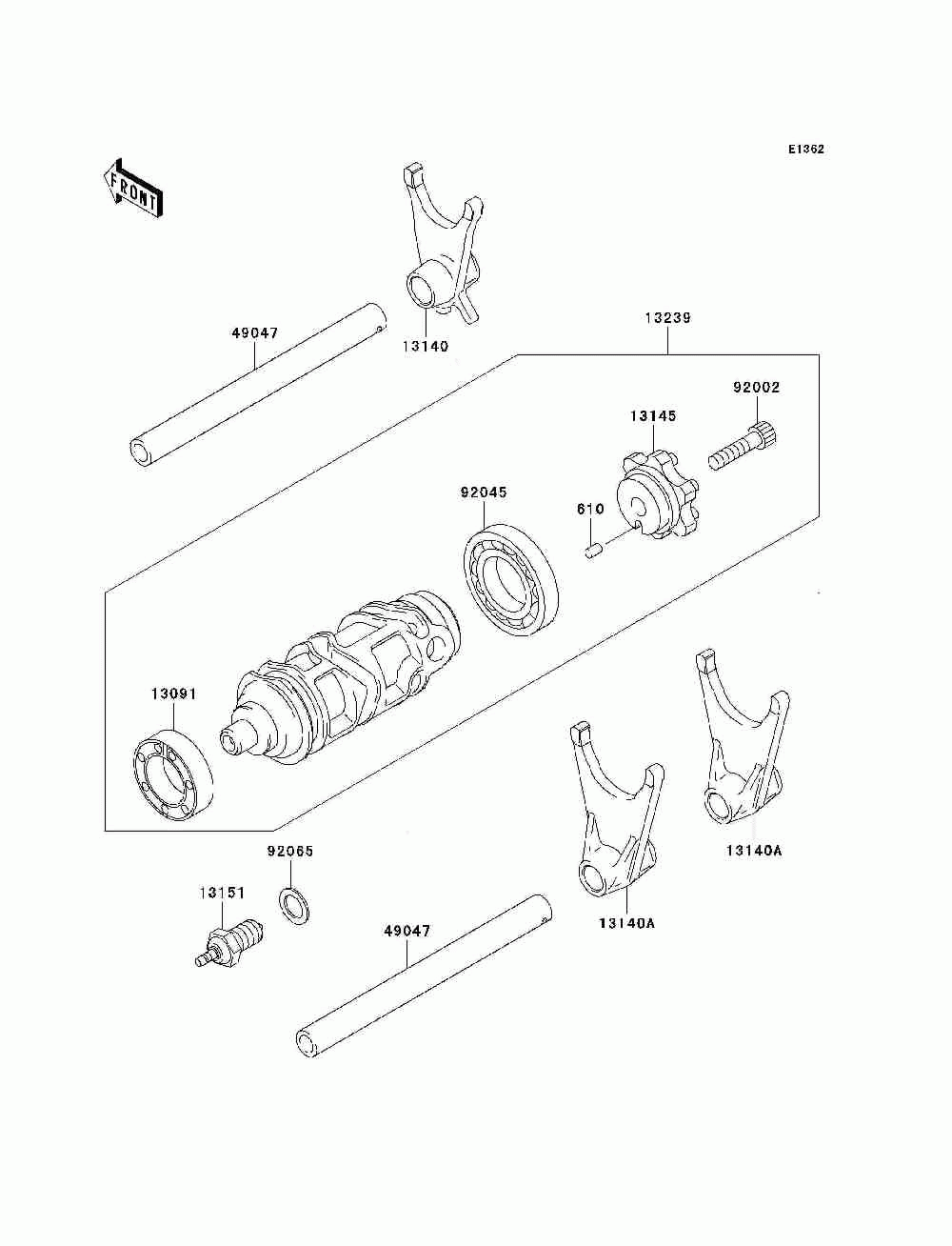 Gear change drum_shift fork(s)