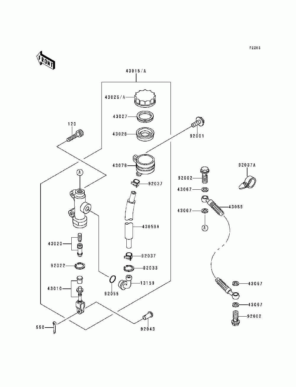 Rear master cylinder