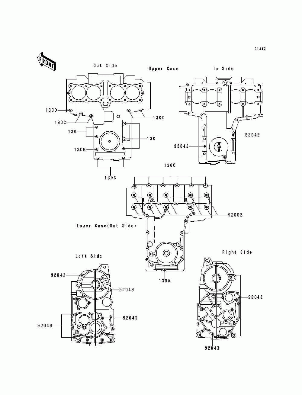 Crankcase bolt pattern