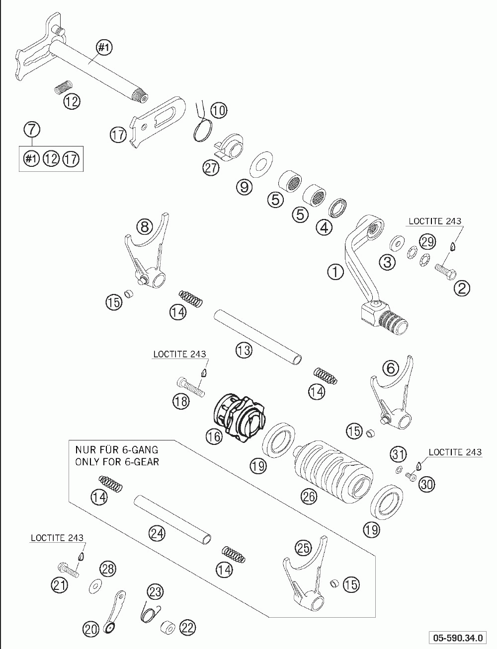 Shifting mechanism 250-525_2005