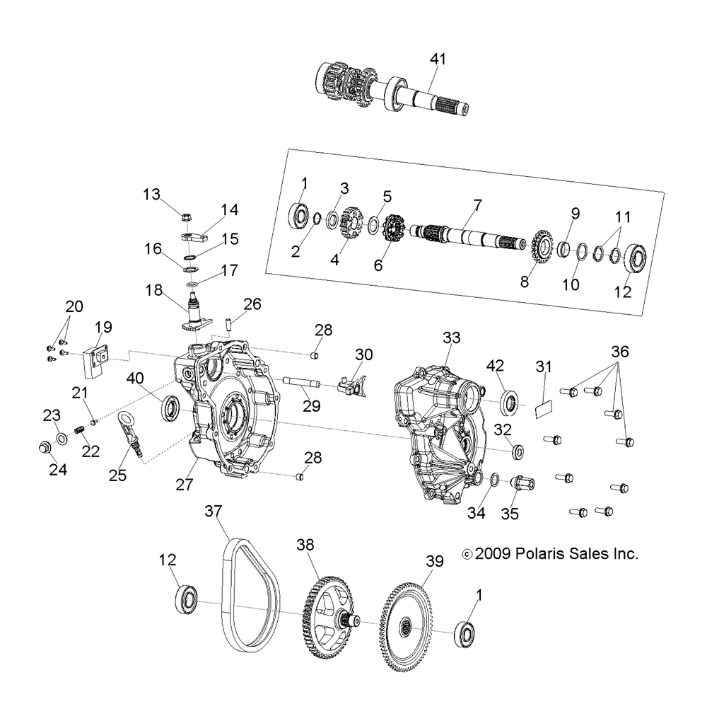 Drive train main gearcase - a11na32fa