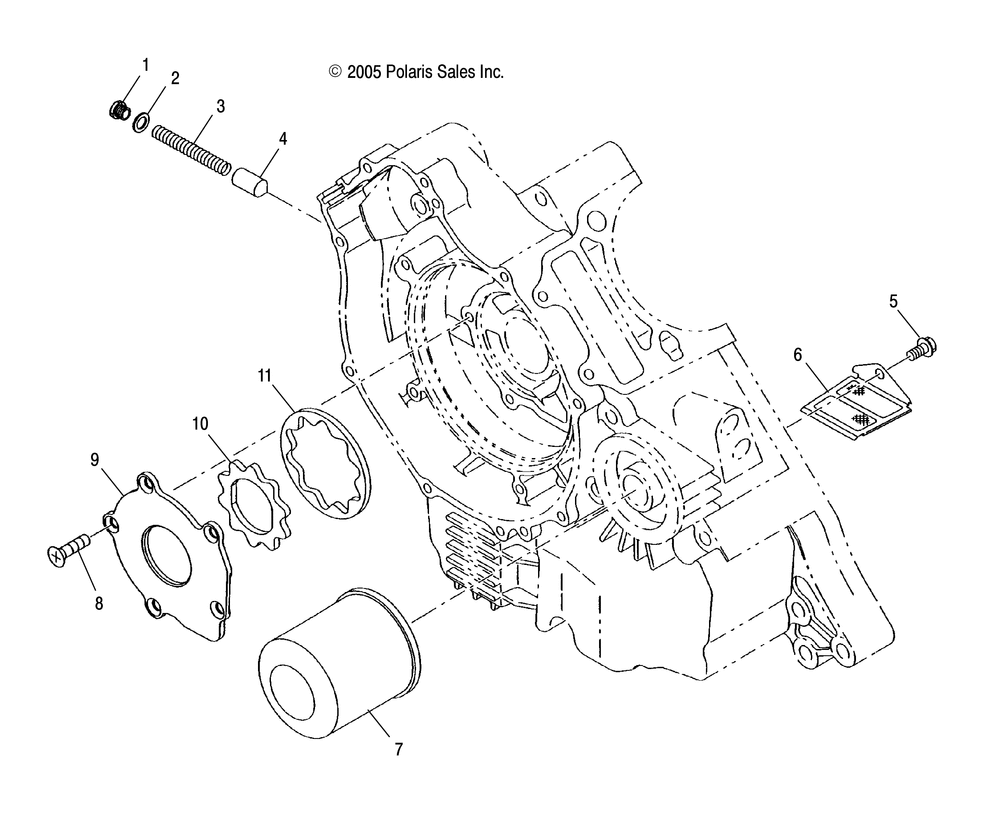 Engine oil pump and oil filter - a11na32fa