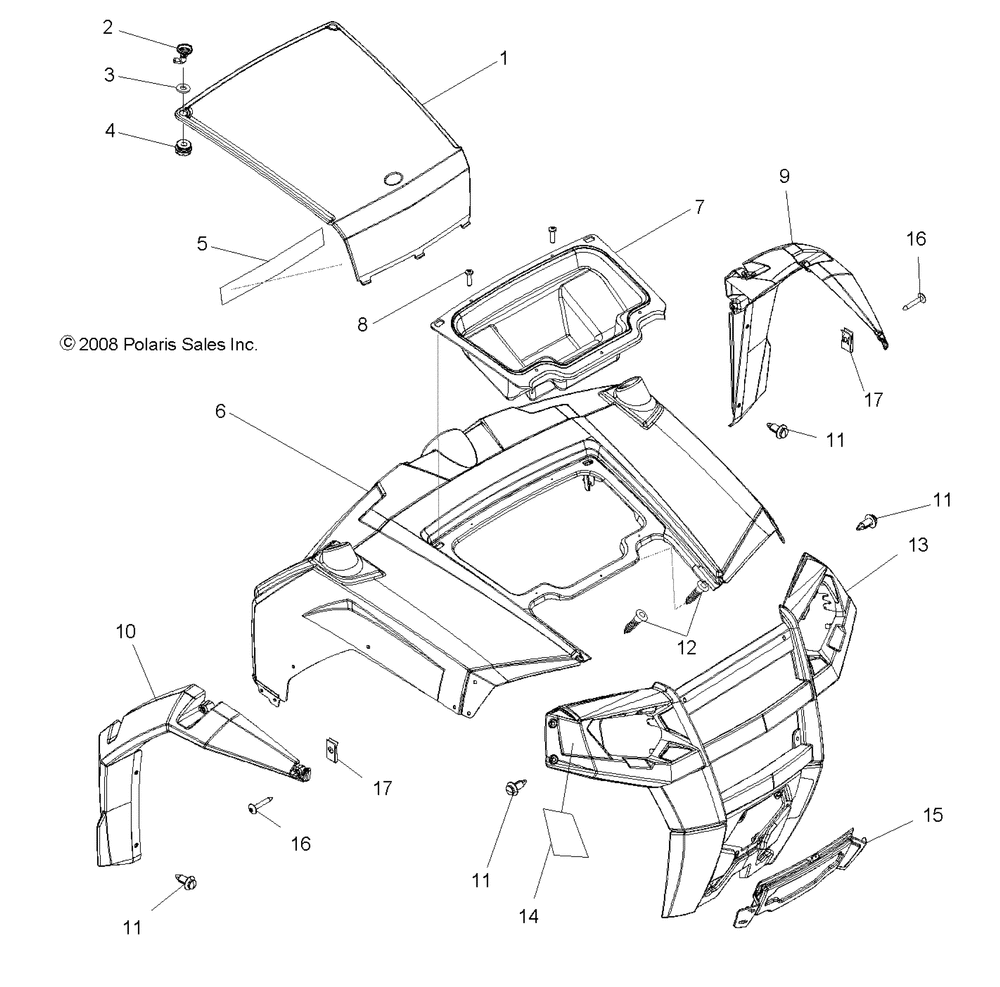 Body hood and front body work - r09vh76ax