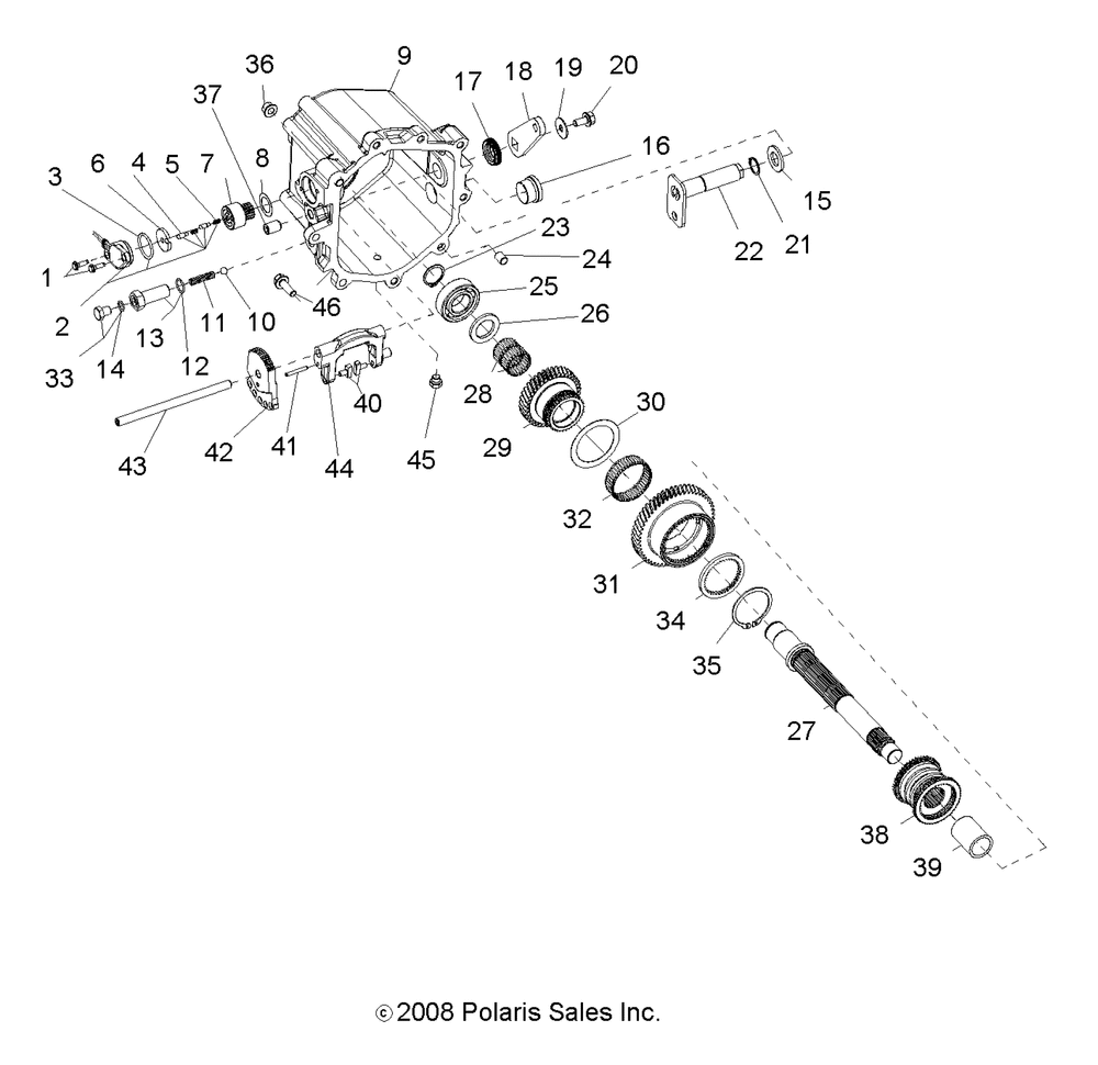 Drive train main gearcase internal components 2 - r09vh76ax