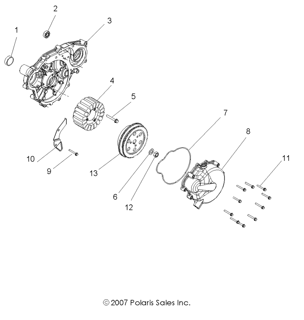 Engine stator and flywheel - r09vh76ax