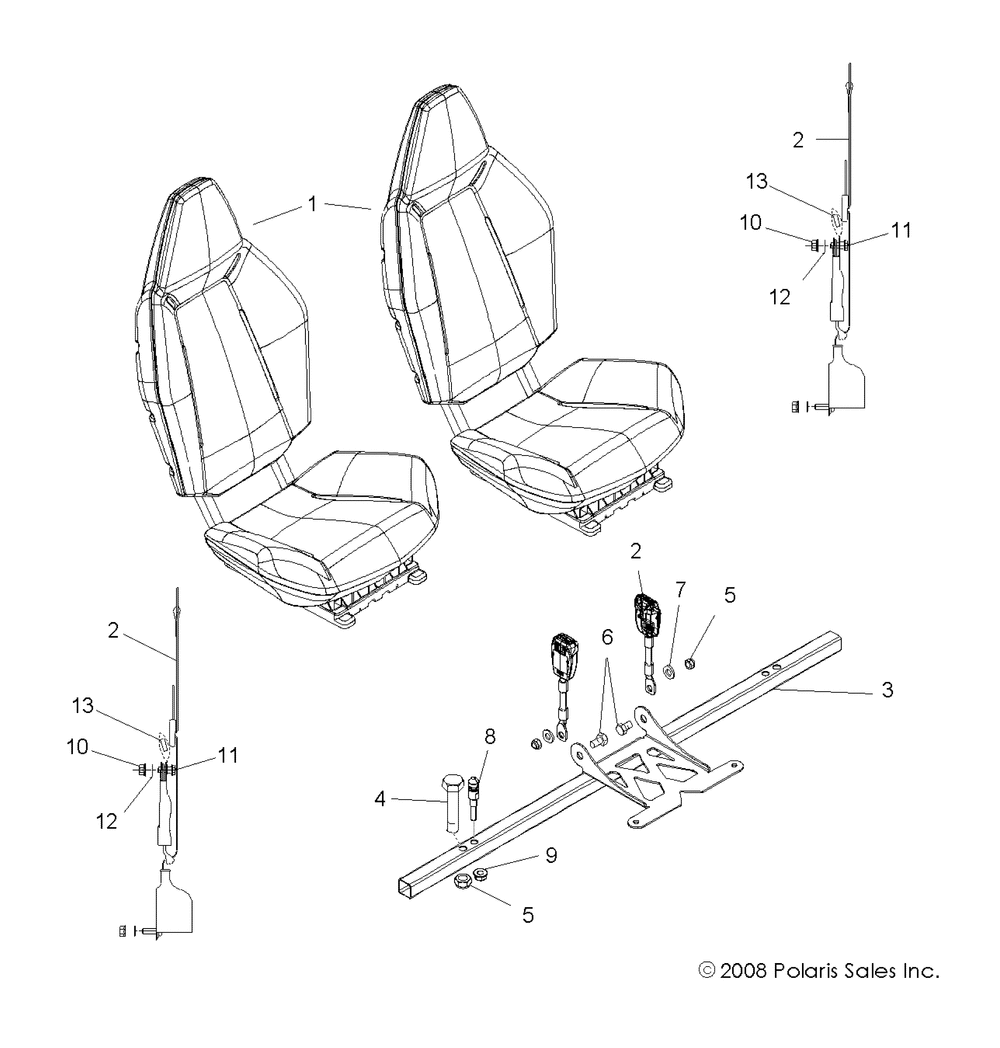 Body seat mounting and belts - r09vh76ax
