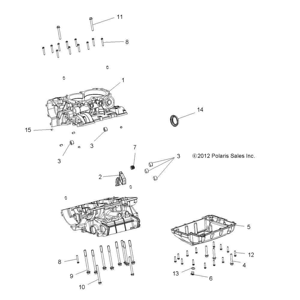 Engine crankcase - r15rua87_e87_yaa_zac all options