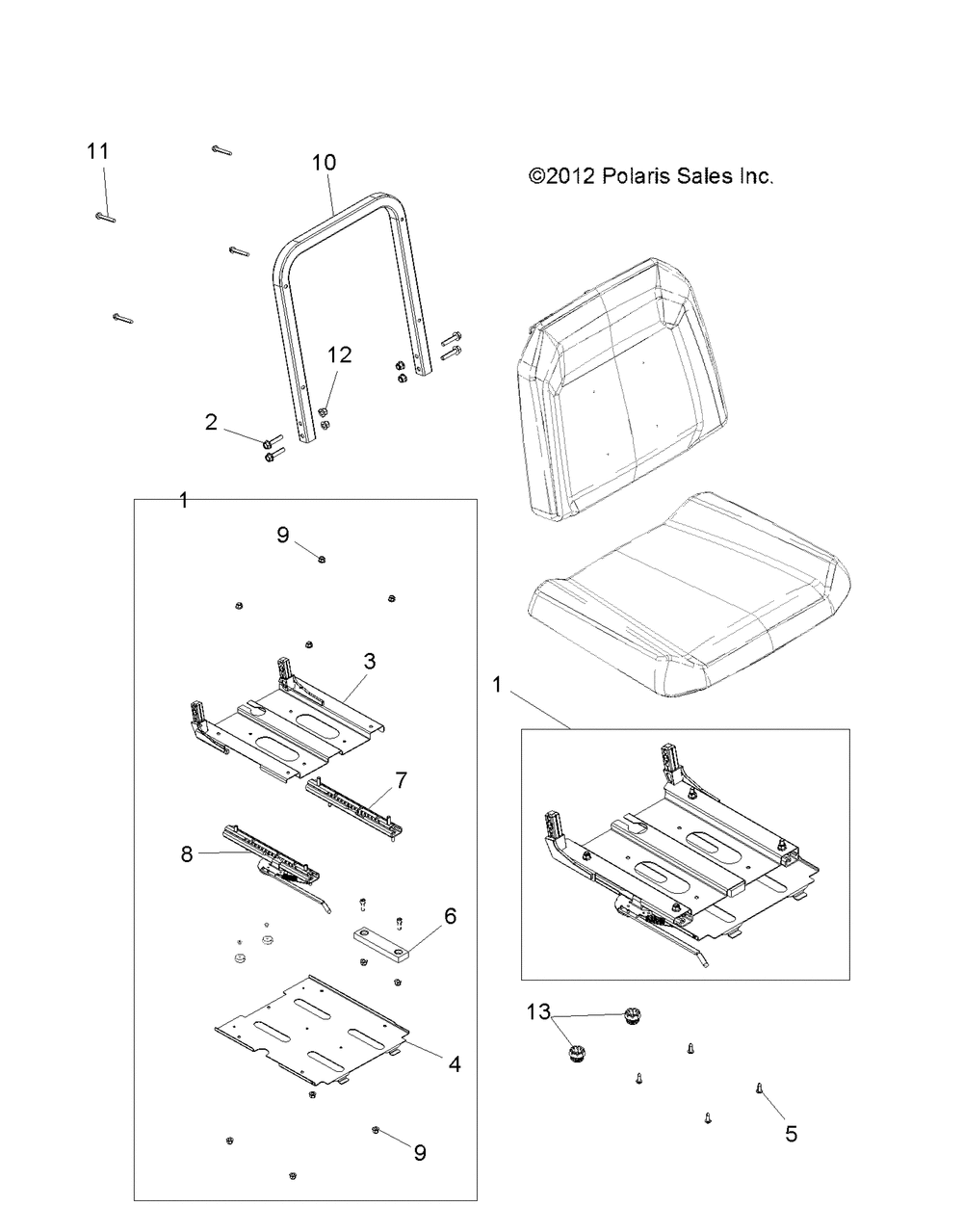 Body slider drivers seat - r15rue87_yaa_zac all options