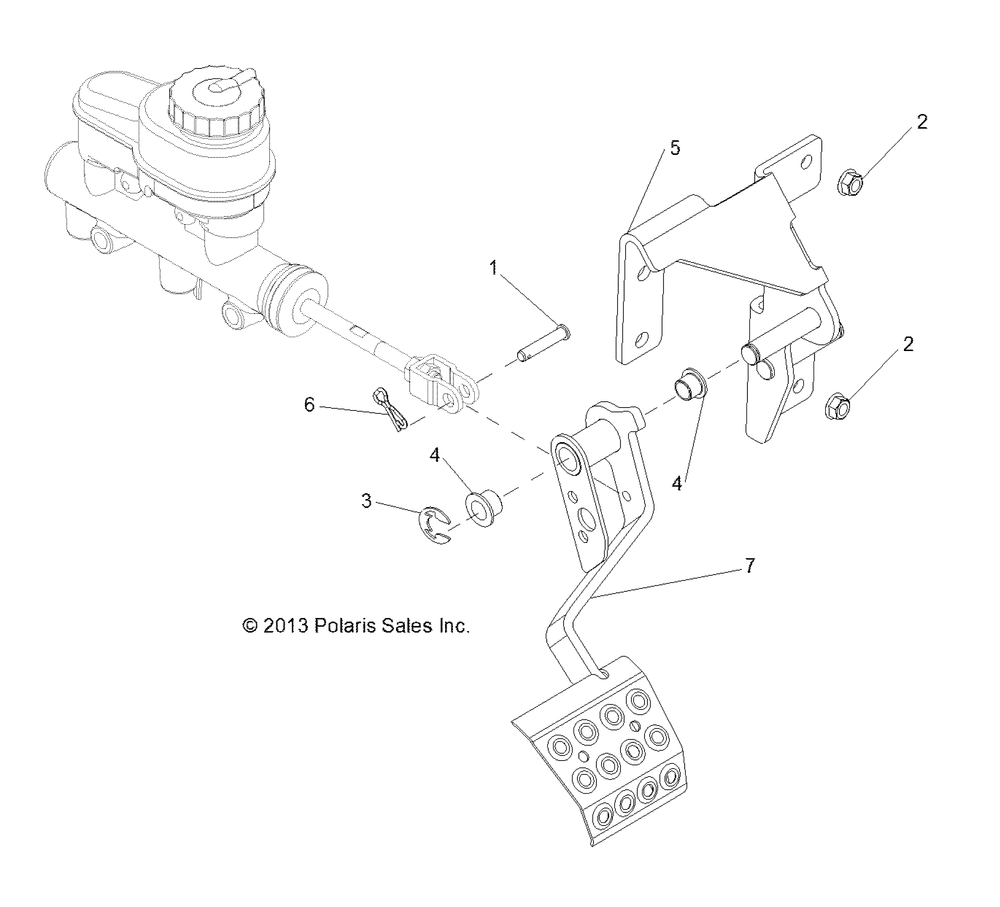 Brakes pedal and master cylinder mounting - r15rua87_e87_yaa_zac all options