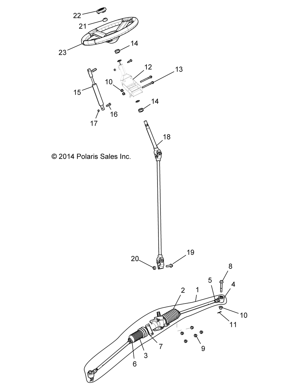 Steering steering asm. (non eps) - r15rua87_yaa all options