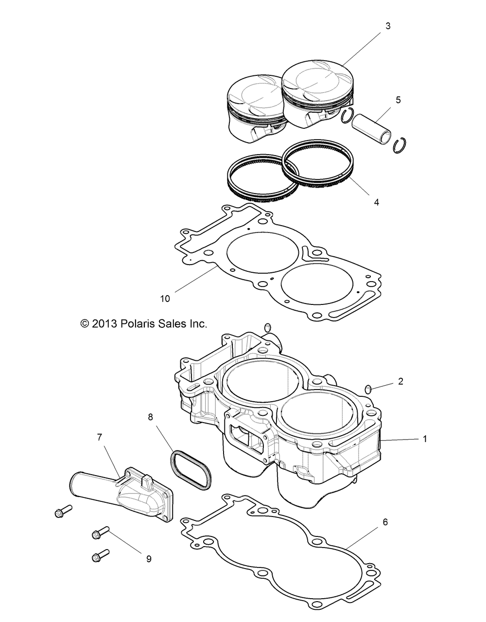 Engine cylinder and piston - z14st1eam_eaw_eak_ean_efw