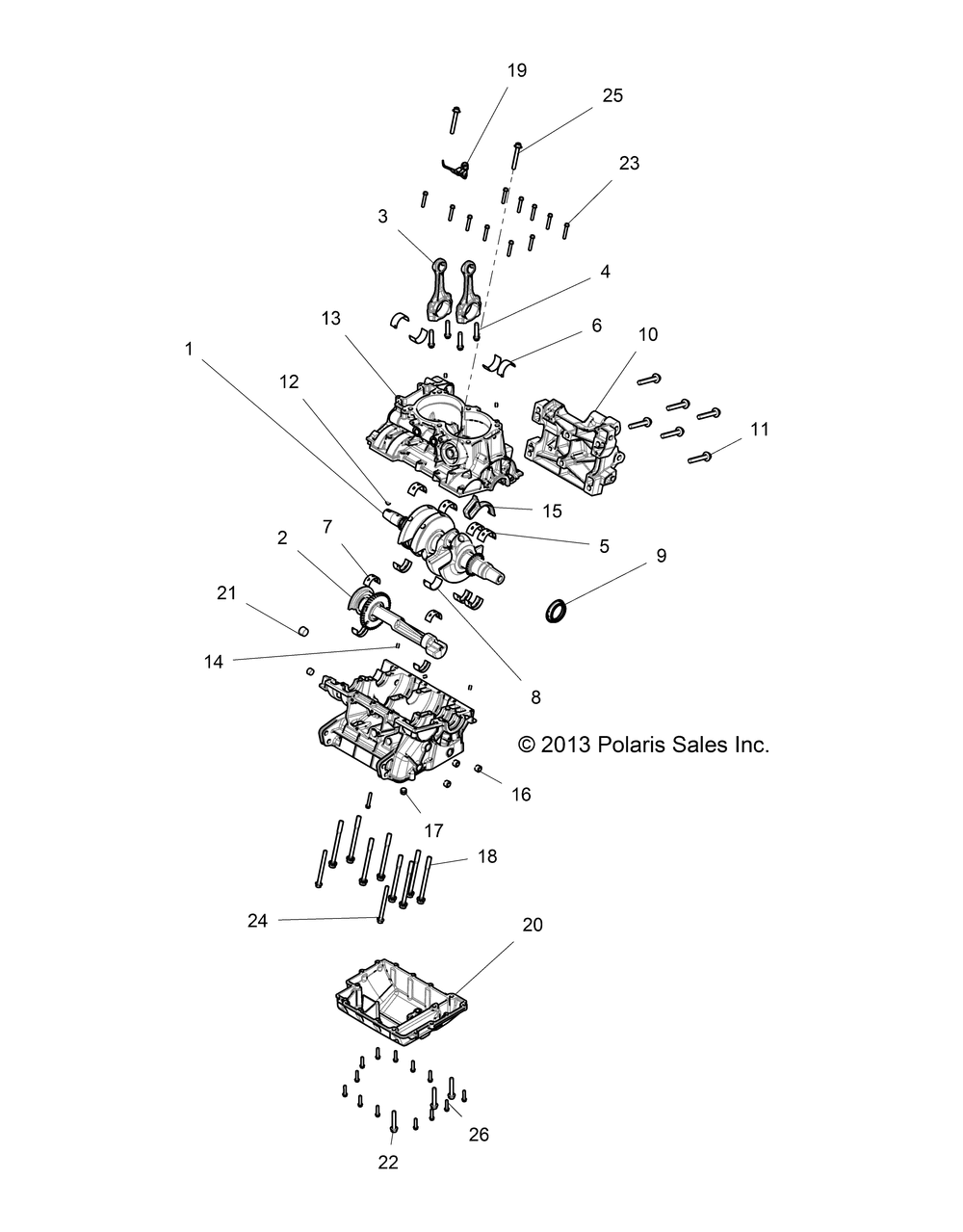 Engine crankcase and crankshaft - z14st1eam_eaw_eak_ean_efw