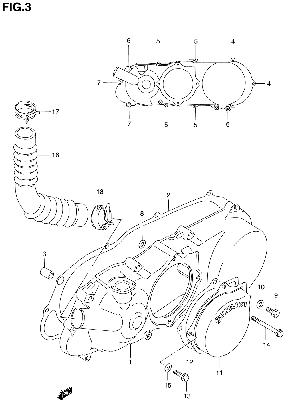 Crankcase left cover