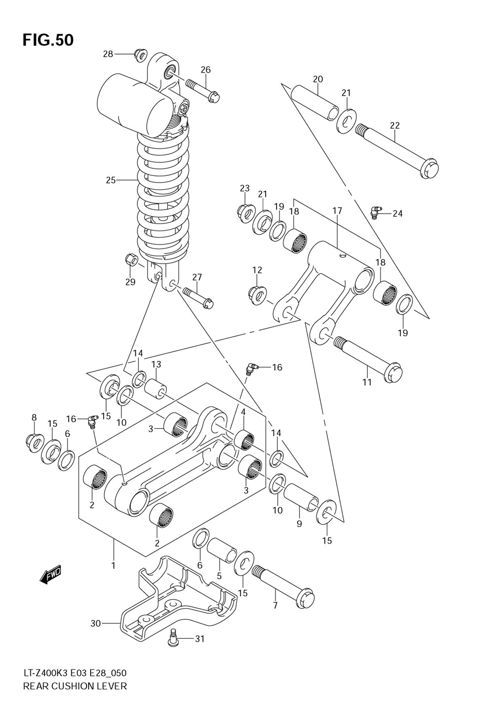 Rear cushion lever (model k3_k4)