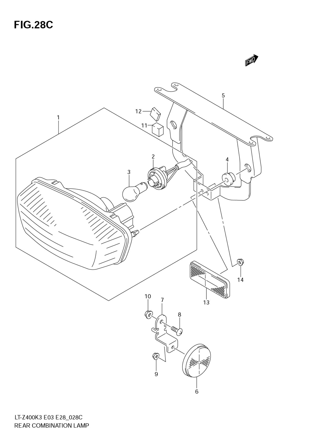 Rear combination (model k3 e28)