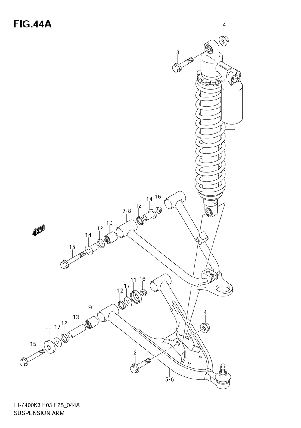 Suspension arm (model k5_k6_k7)