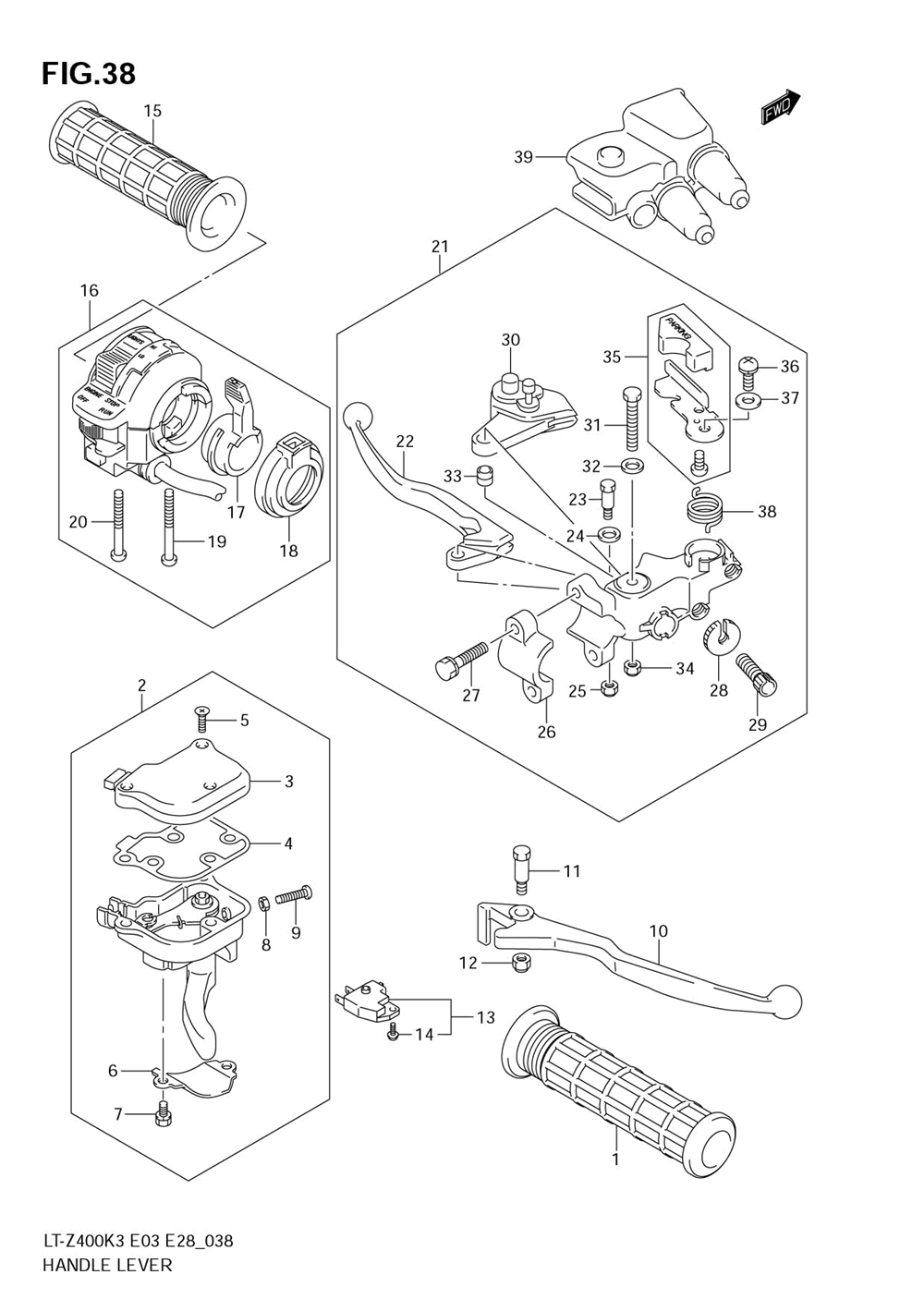 Handle lever (model k3)