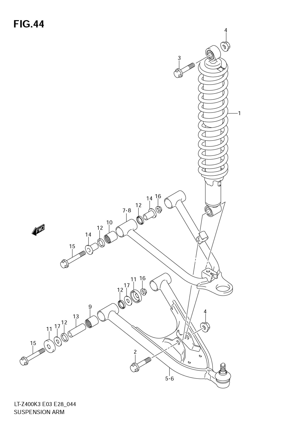 Suspension arm (model k3_k4)