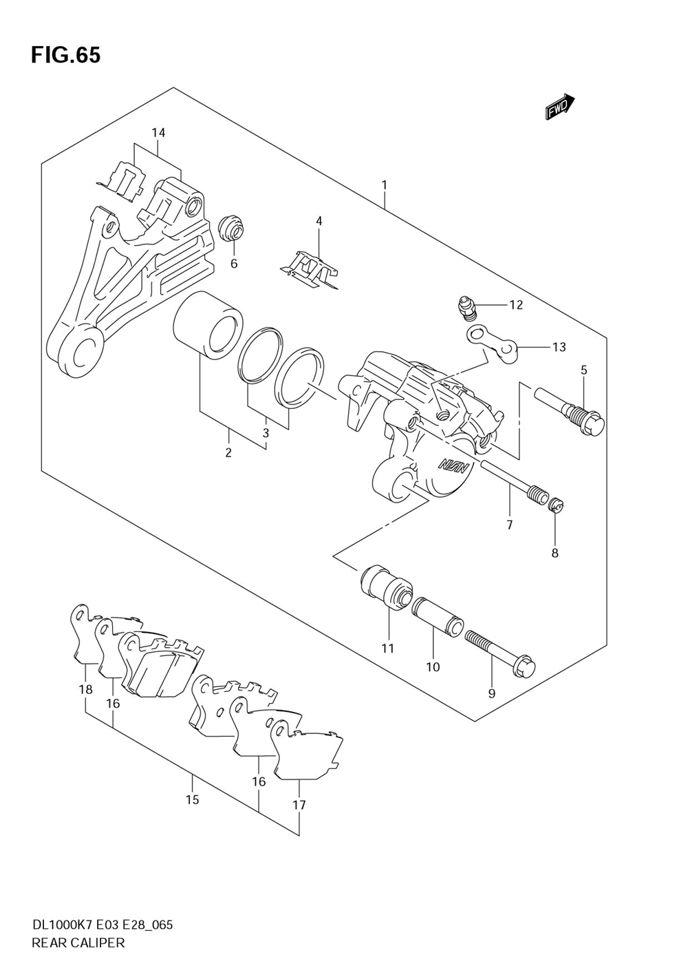 Rear caliper