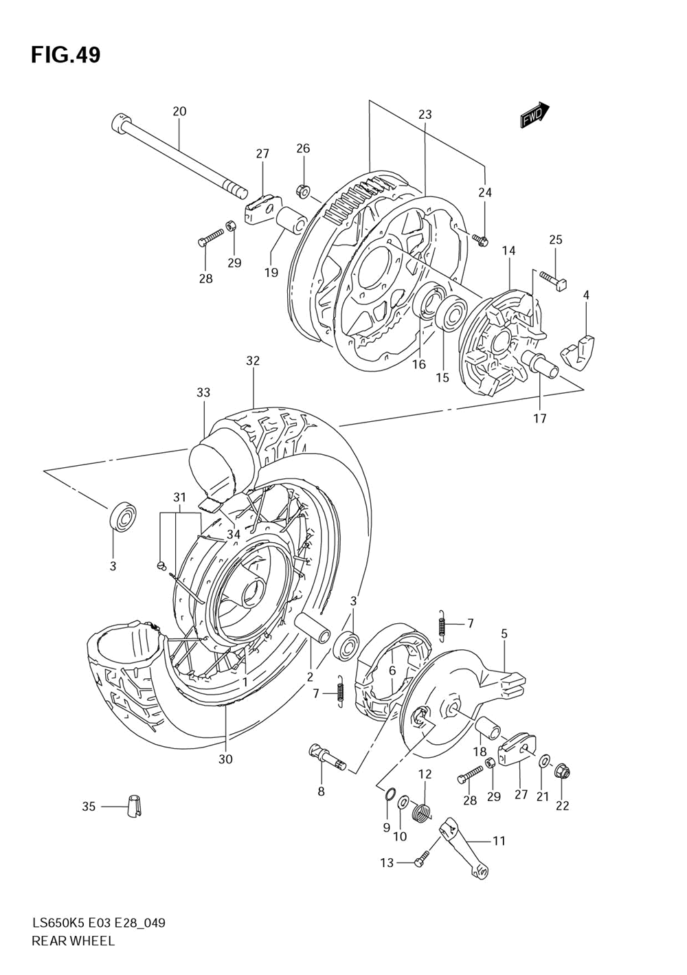 Rear wheel