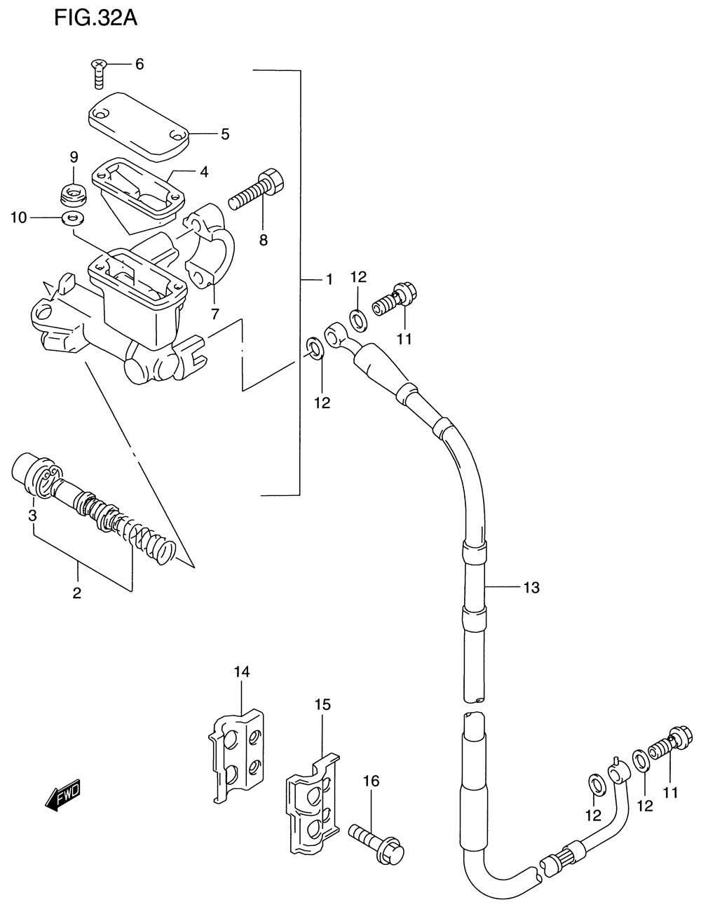 Front master cylinder (model x_y)
