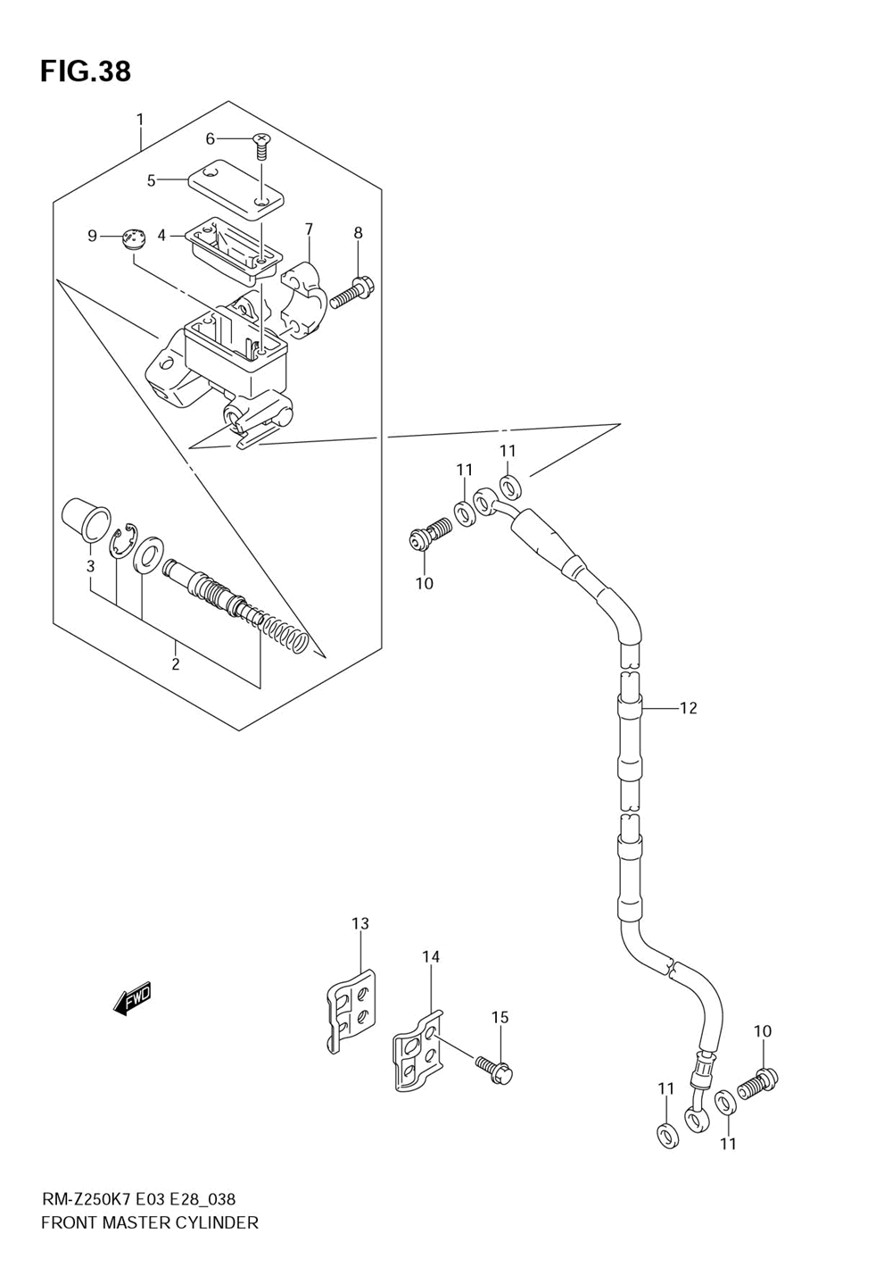 Front master cylinder