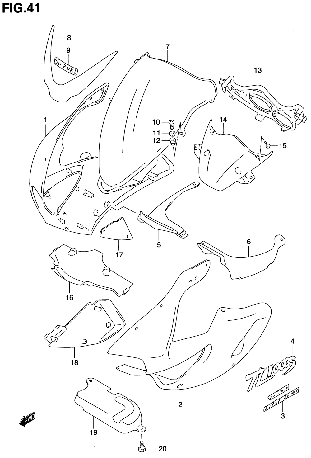 Cowling body (model v)