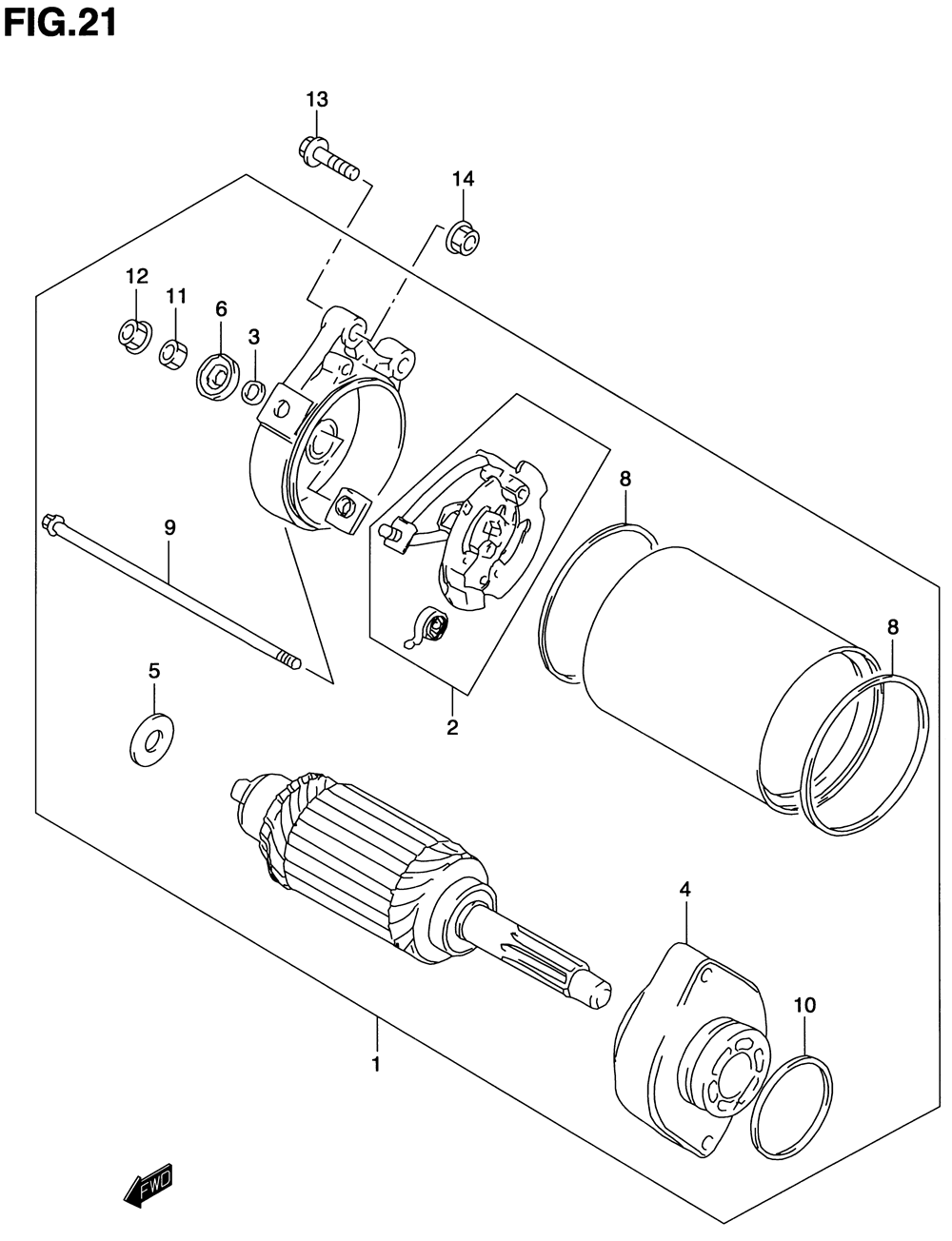 Starting motor