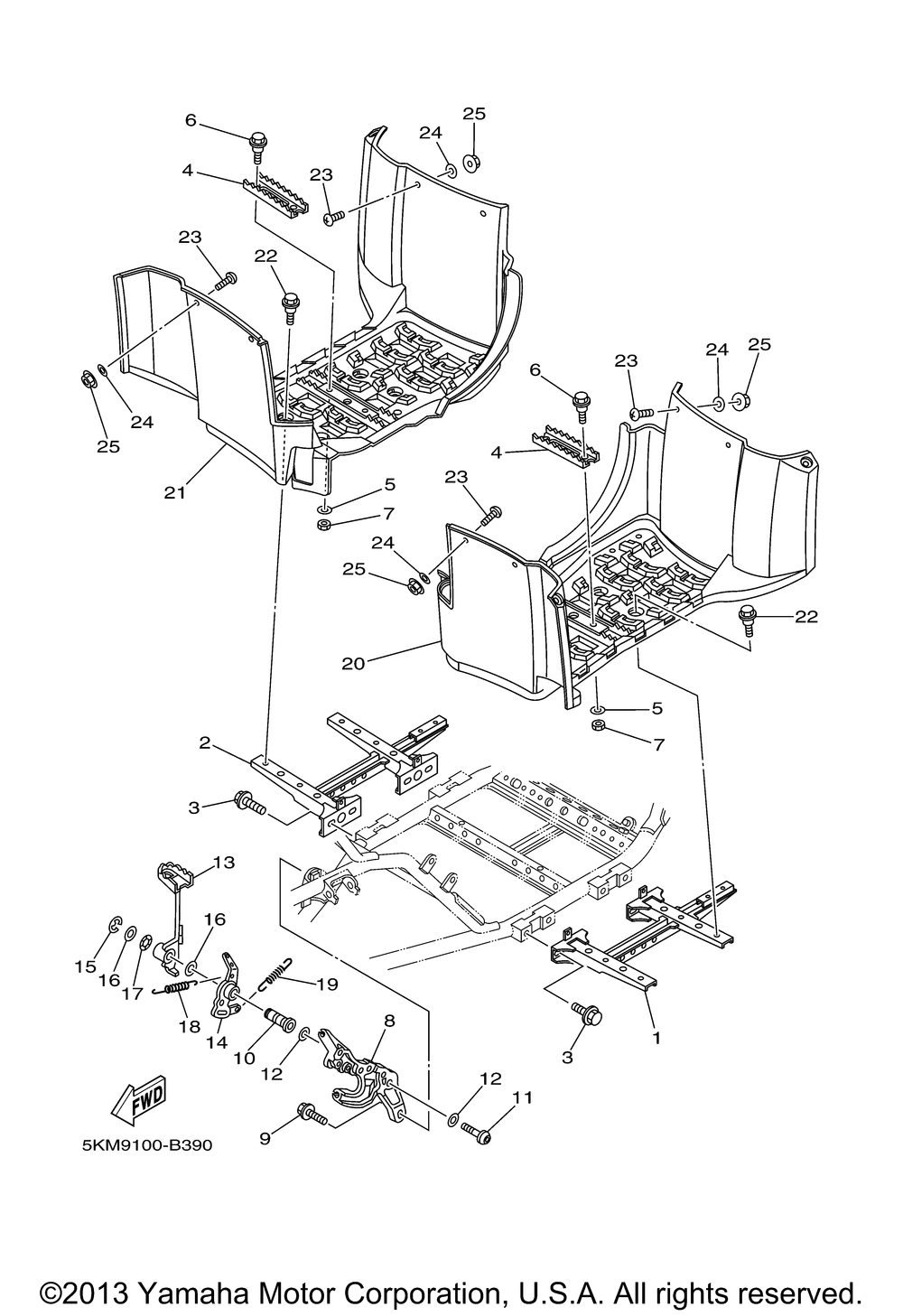 Stand footrest