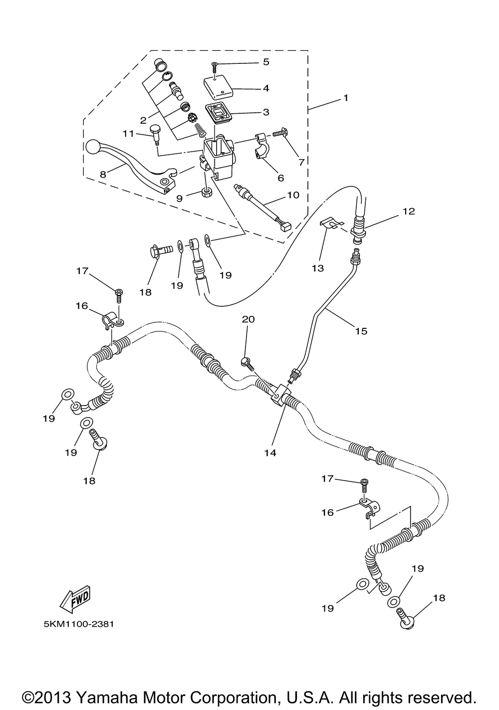 Front master cylinder