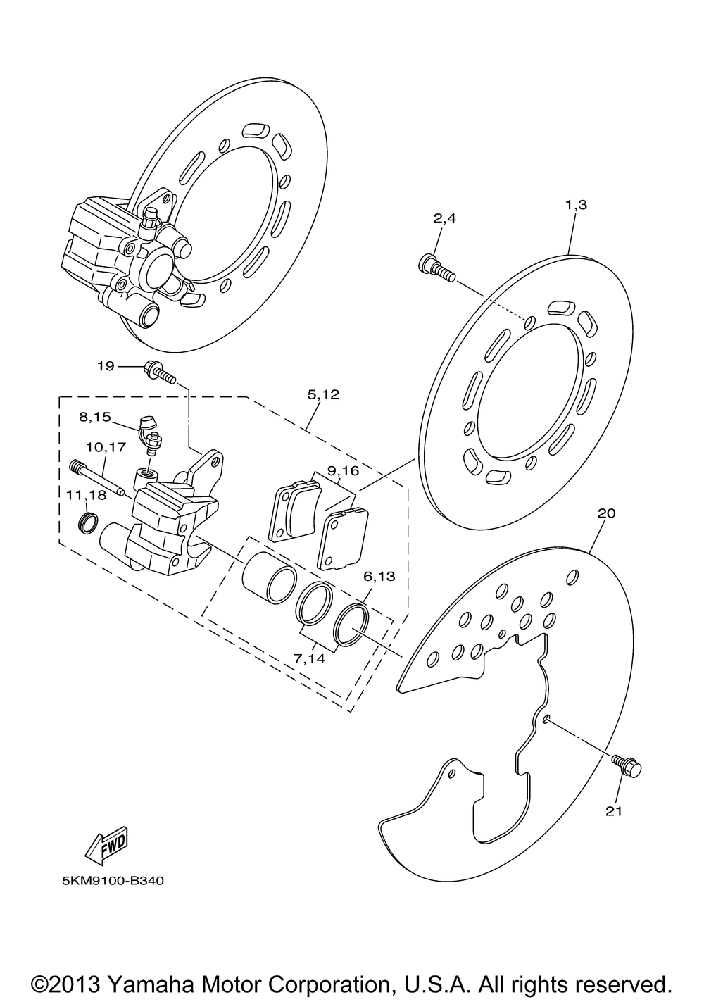 Front brake caliper