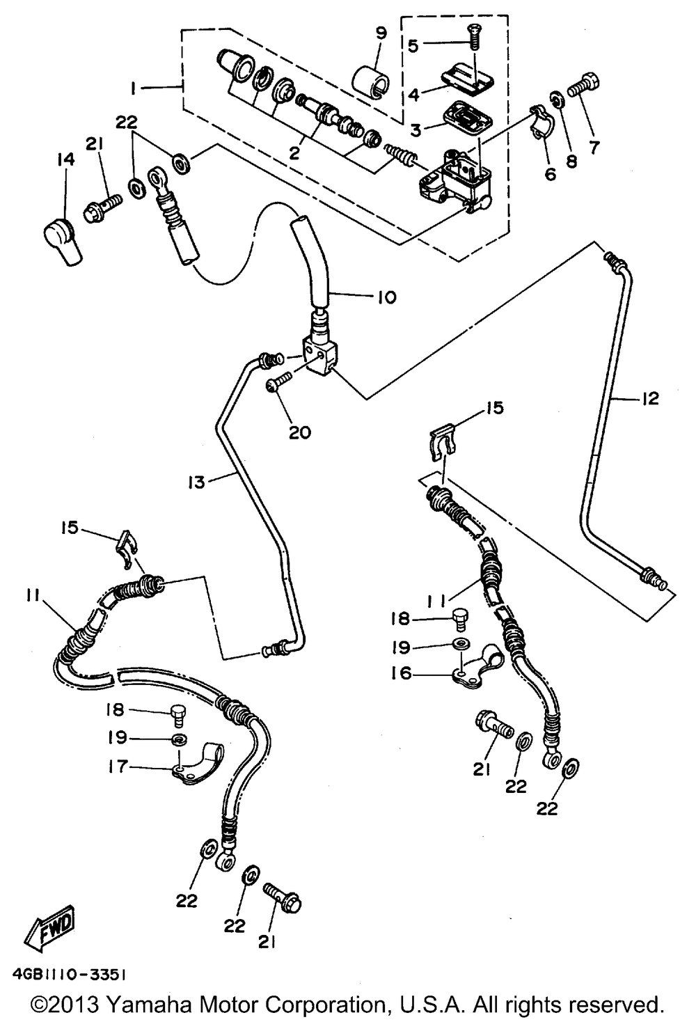 Front master cylinder