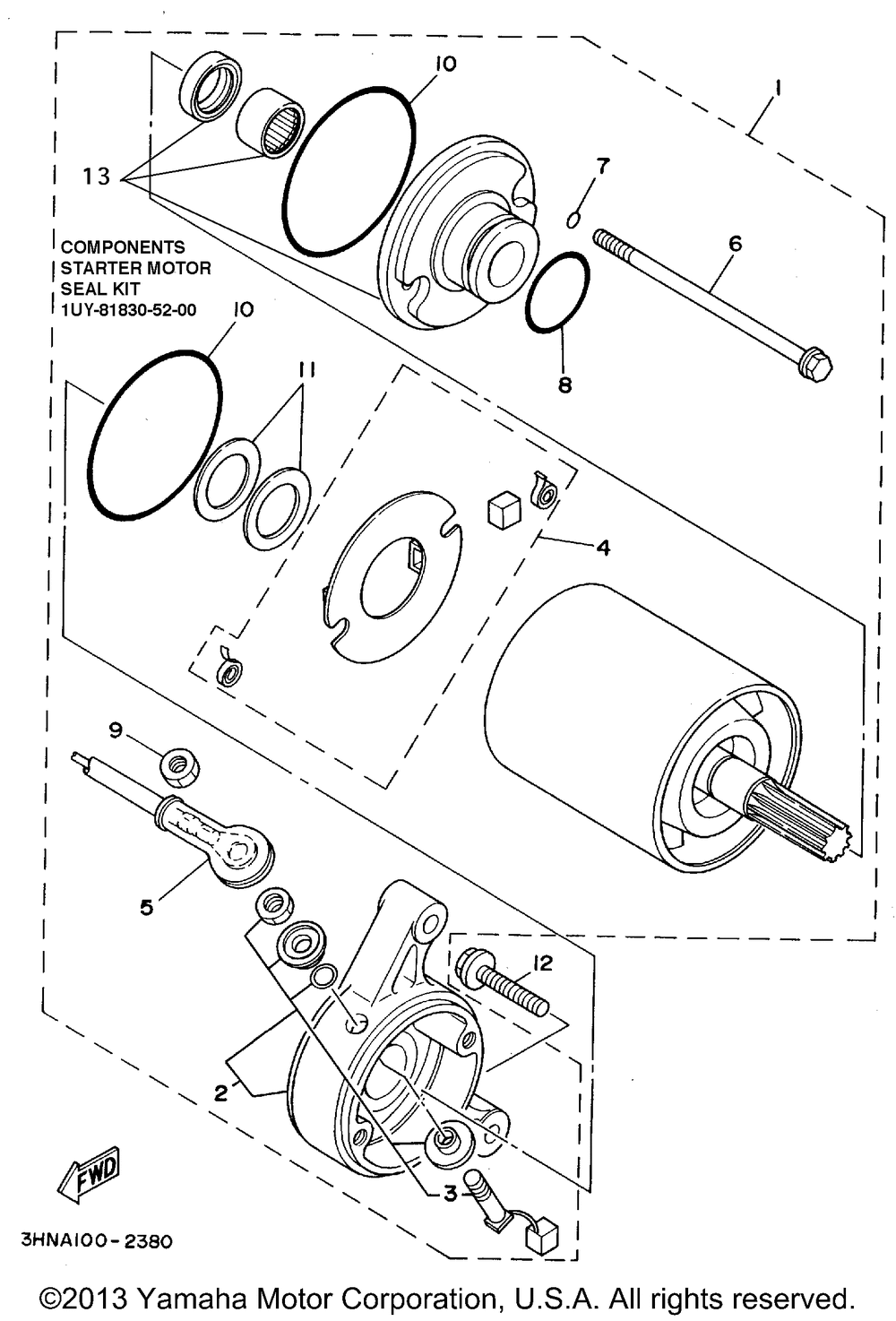 Starting motor