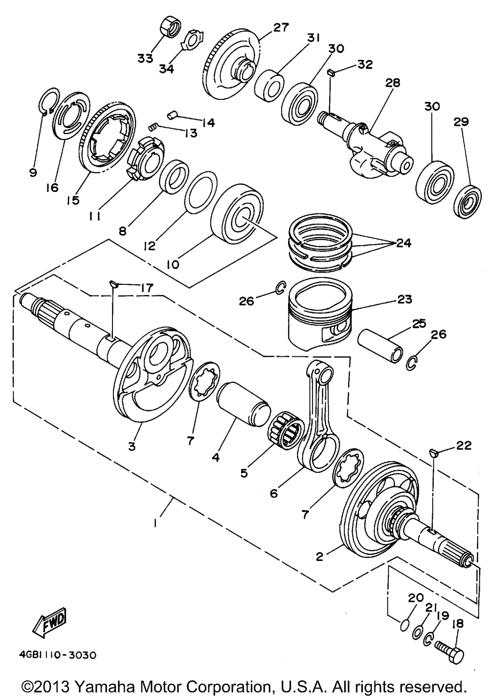 Crankshaft - piston