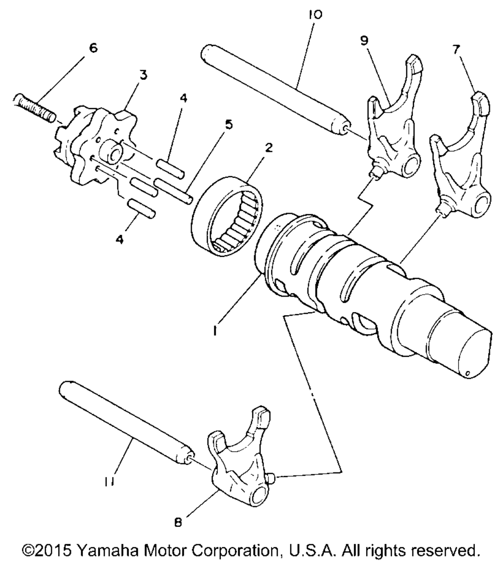 Shift cam fork