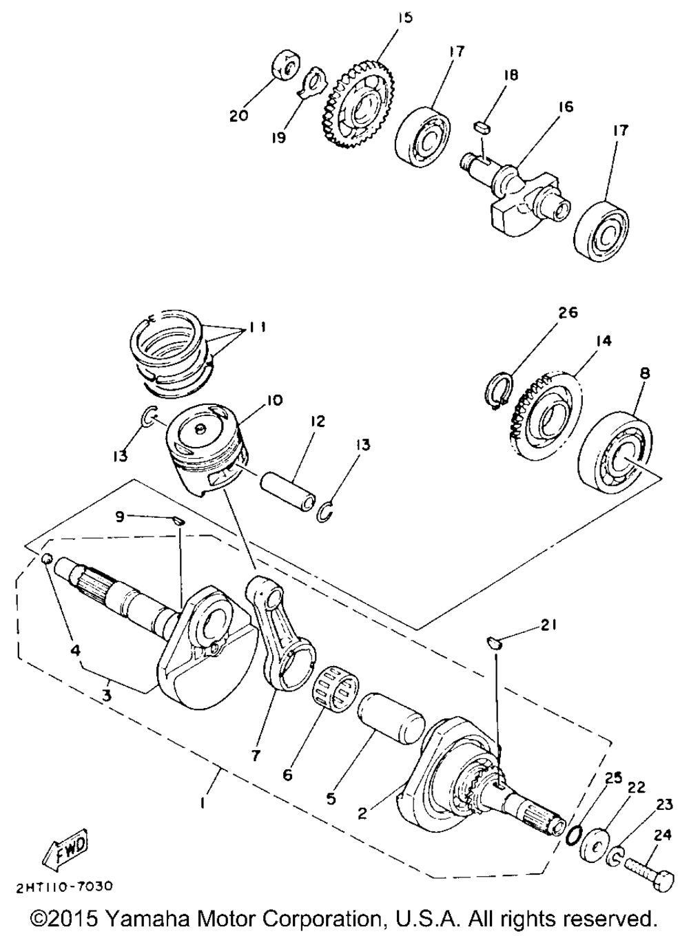 Crankshaft piston