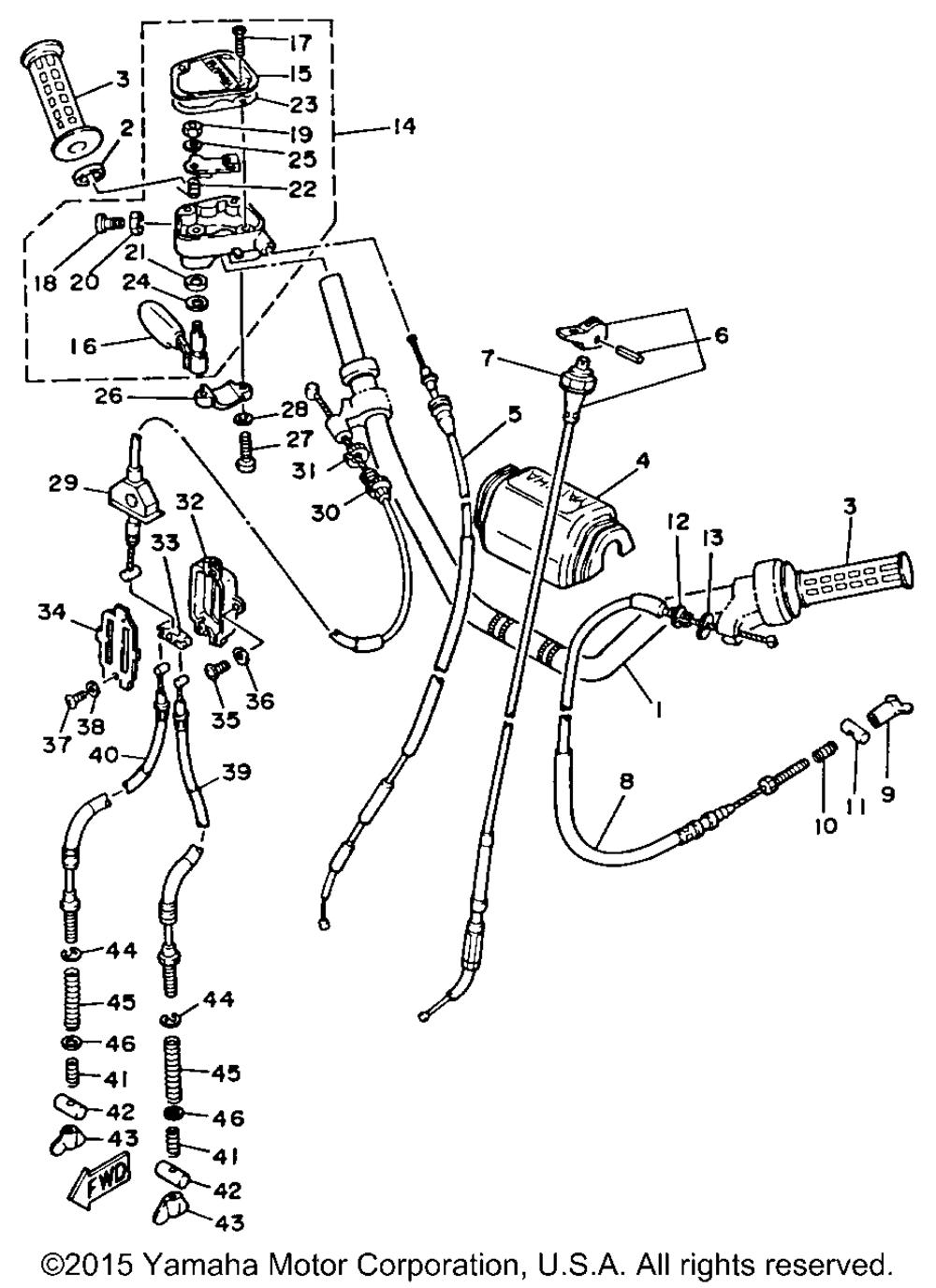 Handlebar cable