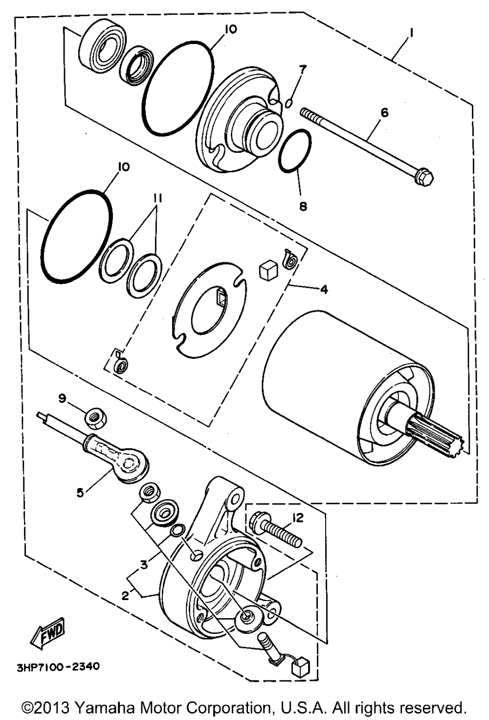 Starting motor