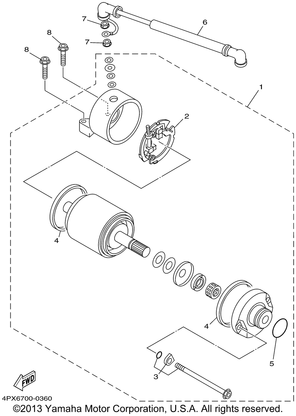 Starting motor