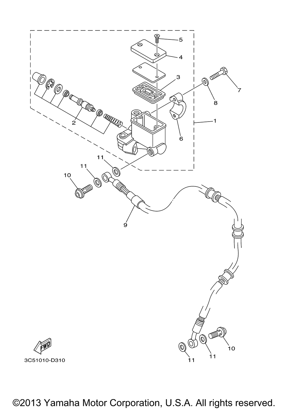 Front master cylinder