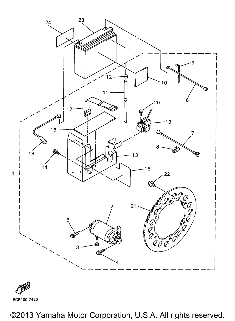 Alternate starter motor set