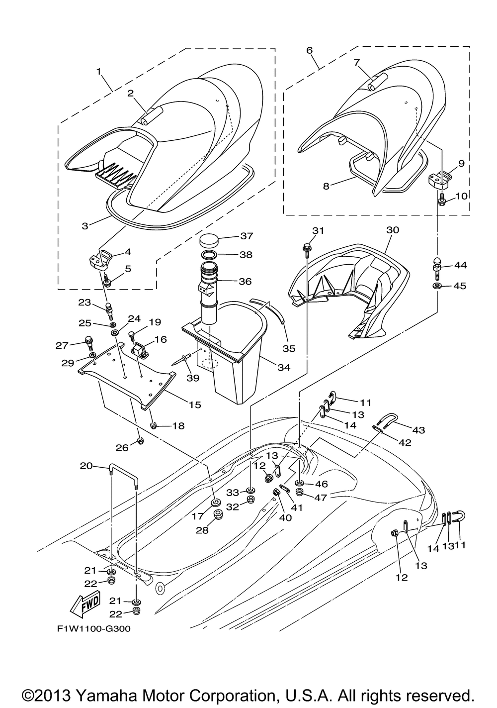 Seat under locker